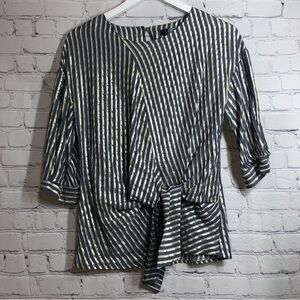 Antropology Eva Franco blouse with gold stripes